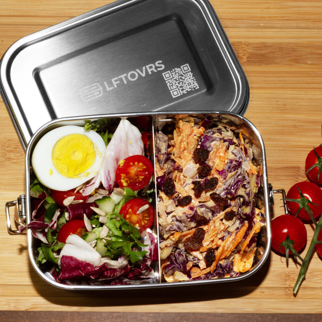 Stainless Steel Lunchbox with Salad inside