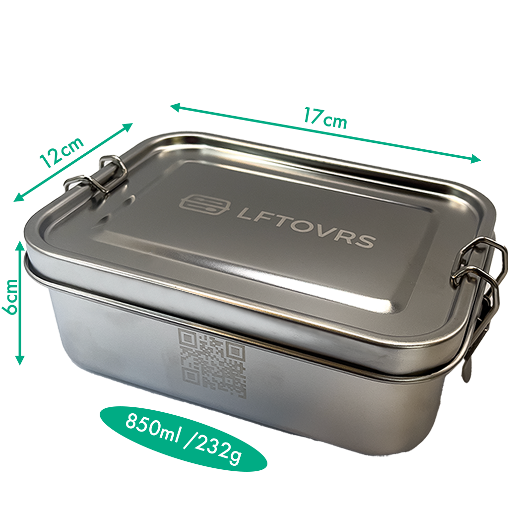 metal re-useable meal prep food storage