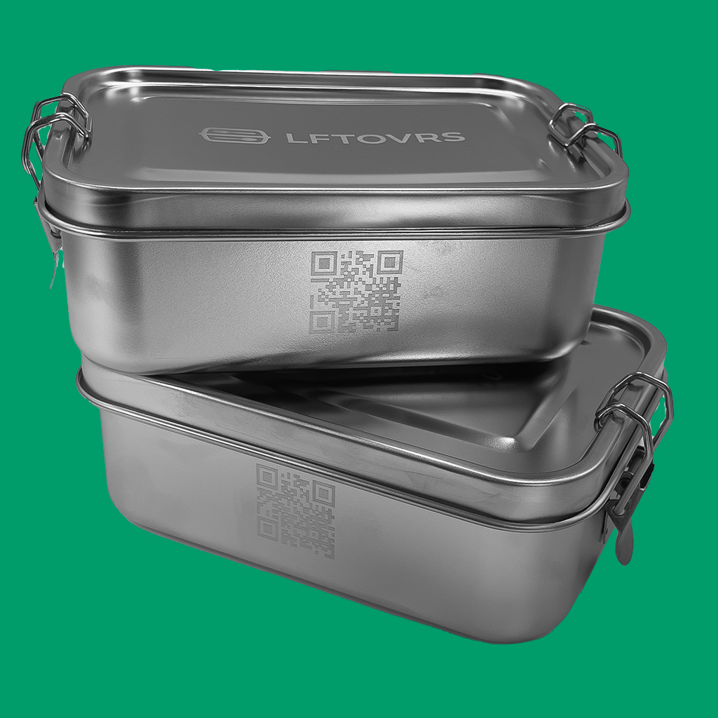 Stainless steel meal prep containers app enabled