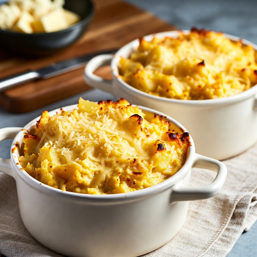Cheesy Cauliflower & Potato Mash Pots