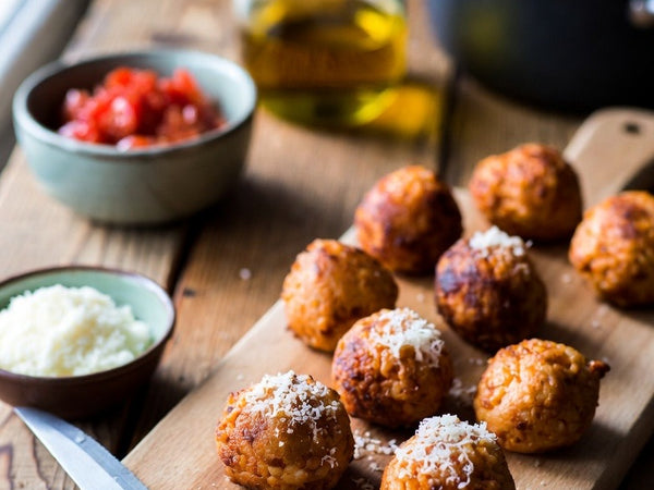 Tomato and Chorizo Risotto Bites