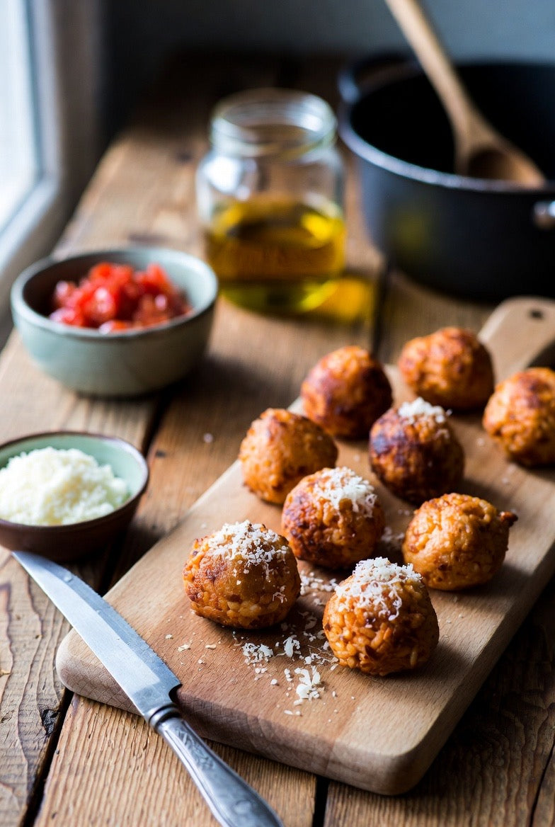 Stainless steel containers with batch cooked toddler meals