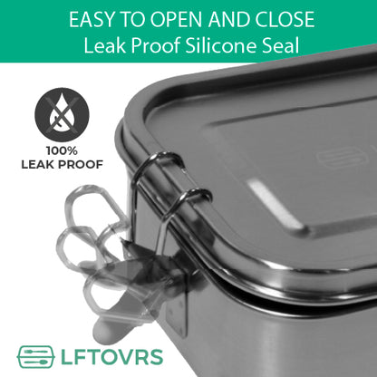operation of the clip on the leakproof lft ovrs stainless steel lunchbox