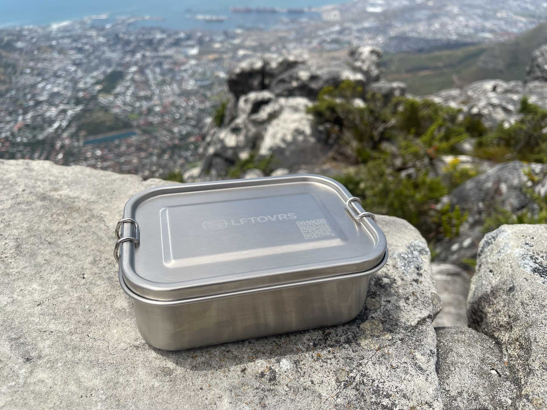 lunch box on table mountain